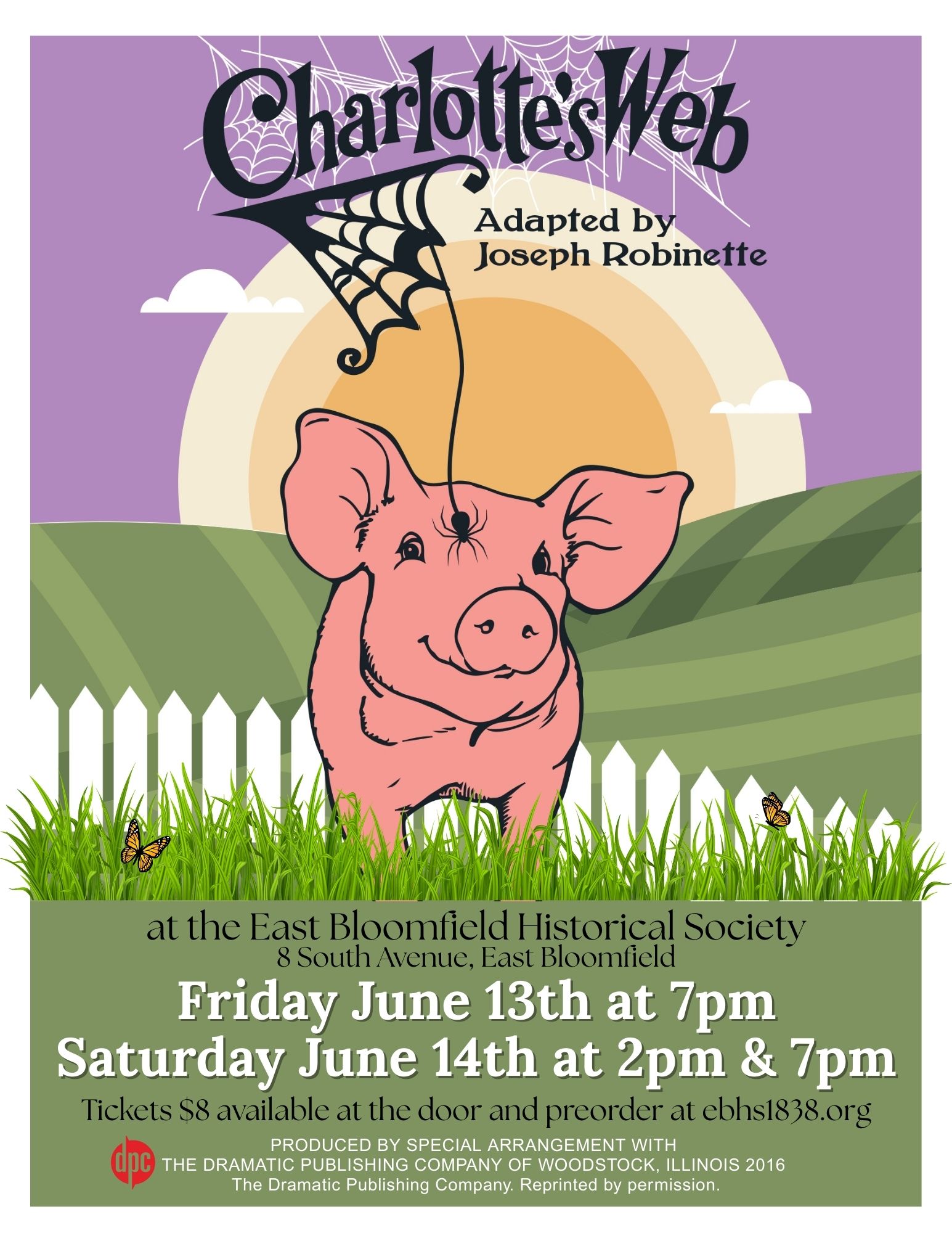 poster for 2025 production of charlotte's web